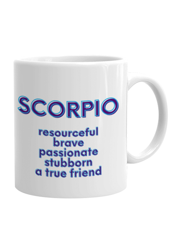 Giftbag Scorpio Zodiac Personalised Coffee Mug, White