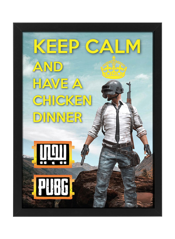 Giftbag Keep Calm Chicken Dinner Print Frame, Black