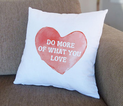 Giftbag Do More Of What You Love Cushion, 36 x 36cm, White