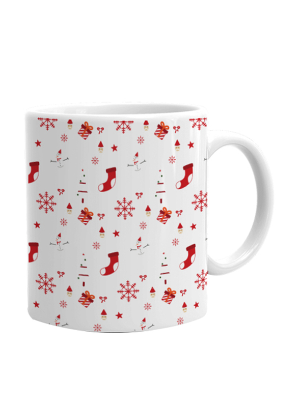 Giftbag Christmas Snowflakes Coffee Mug, White
