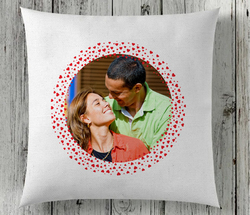 Giftbag Personalised Love Wreath Cushion, 36 x 36cm, White