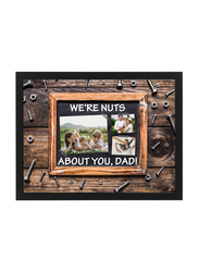 Giftbag We're Nuts For You Dad Personalised Frame, 40 x 30cm, Brown