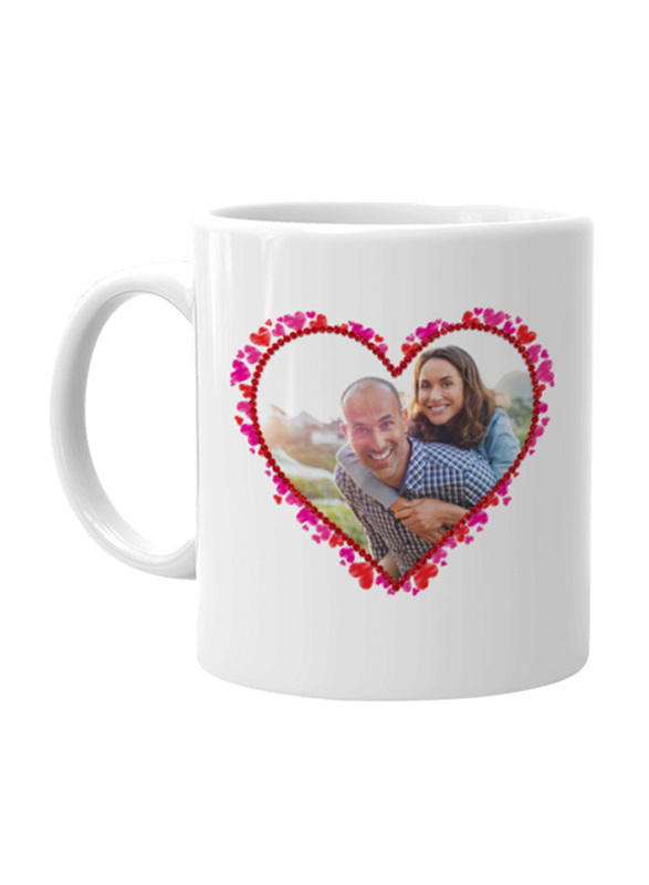 Giftbag Small Hearts Personalised Photo Coffee Mug, White