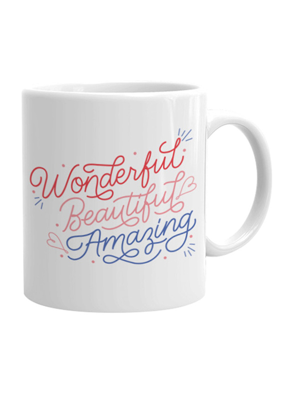 Giftbag Wonderful, Beautiful, Amazing Coffee Mug, Multicolour