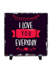 Giftbag I Love You Everyday Stone, 20 x 20cm, Black