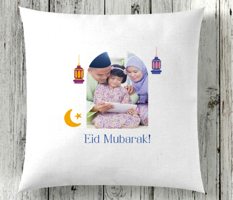 Giftbag Eid Mubarak Personalised Cushion, 36 x 36cm, White