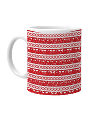 Giftbag Christmas Stockings Coffee Mug, White/Red