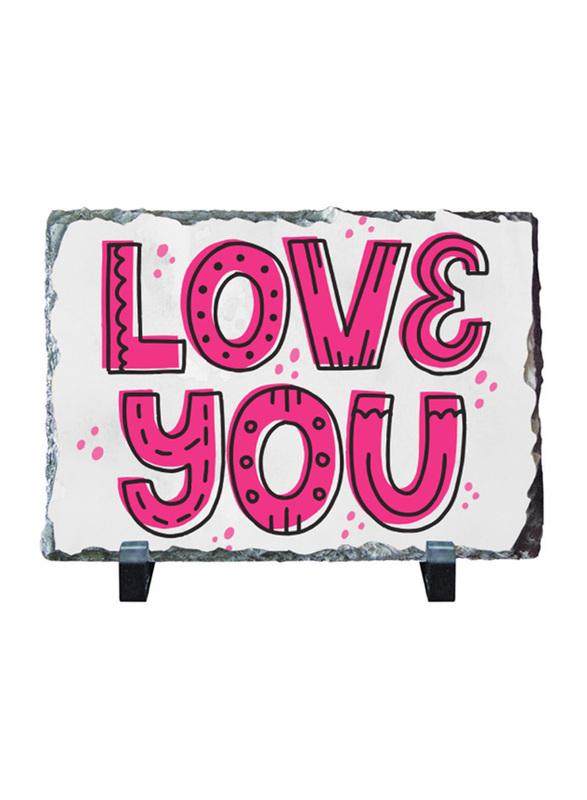 Giftbag Love You Stone, 14 x 19cm, Multicolour