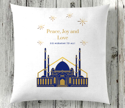 Giftbag Eid Mubarak Wishes Cushion, 36 x 36cm, White