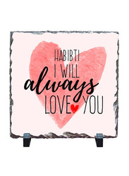 Giftbag Habibti I Will Always Love You Print Stone, 20 x 20cm, Multicolour