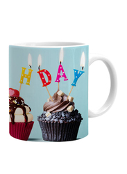 Giftbag Happy Birthday Candles Coffee Mug, White