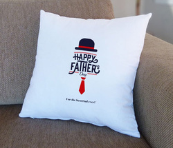 Giftbag Happy Father's Day Cushion, 36 x 36cm, White