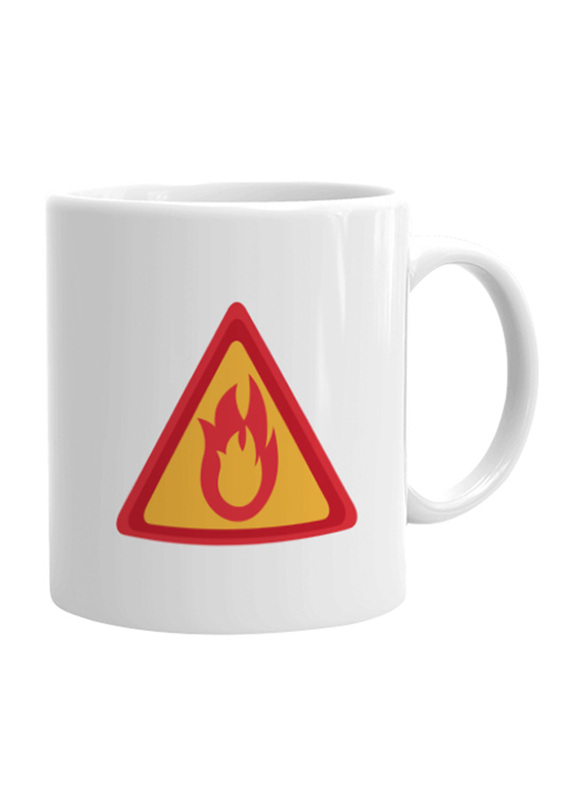 Giftbag Hot Warning Coffee Mug, White