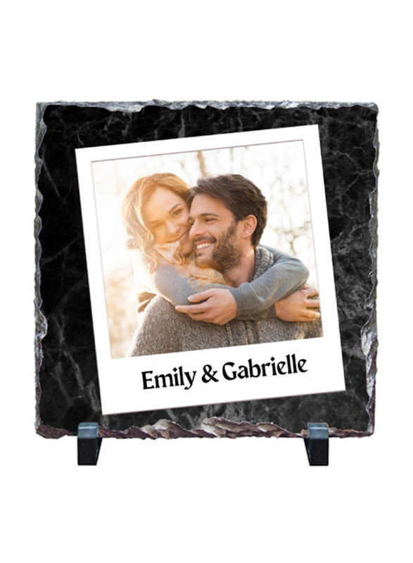 Giftbag Love in a polaroid Personalised Stone, 20 x 20cm, Multicolour