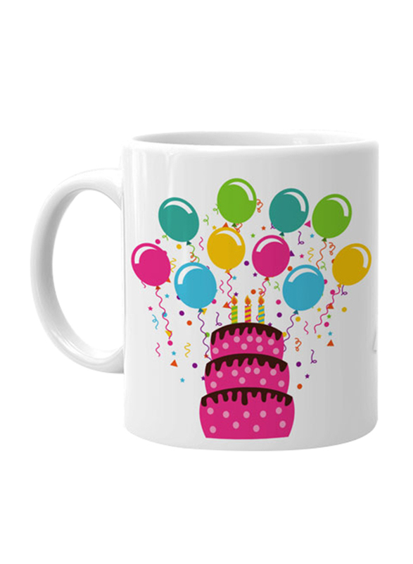 Giftbag Happy Birthday Balloons Coffee Mug, White