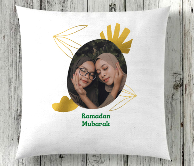 Giftbag Ramadan Mubarak Personalised Cushion, 36 x 36cm, White