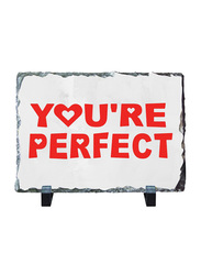 Giftbag You're Perfect Stone, 19 x 14cm, White/Red