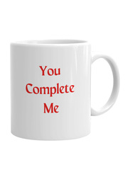 Giftbag You Complete Me Puzzle Coffee Mug, White/Red