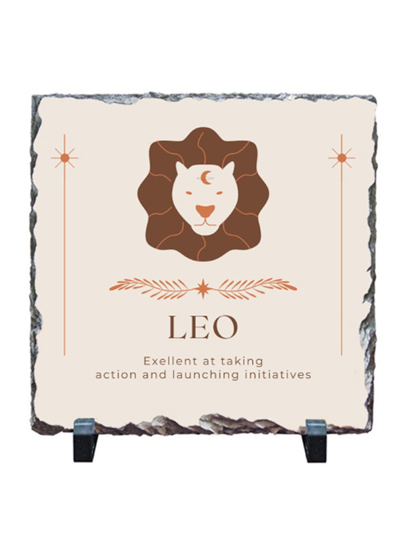 Giftbag Zodiac Leo Stone, 20 x 20cm, Beige