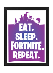 Giftbag Eat Sleep Fortnite Repeat Print Frame, 30 x 40cm, Purple