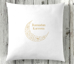 Giftbag Ramadan Kareem Moon Cushion, 36 x 36cm, White