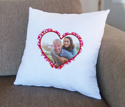 Giftbag Small Hearts Personalised Photo Cushion, 36 x 36cm, White