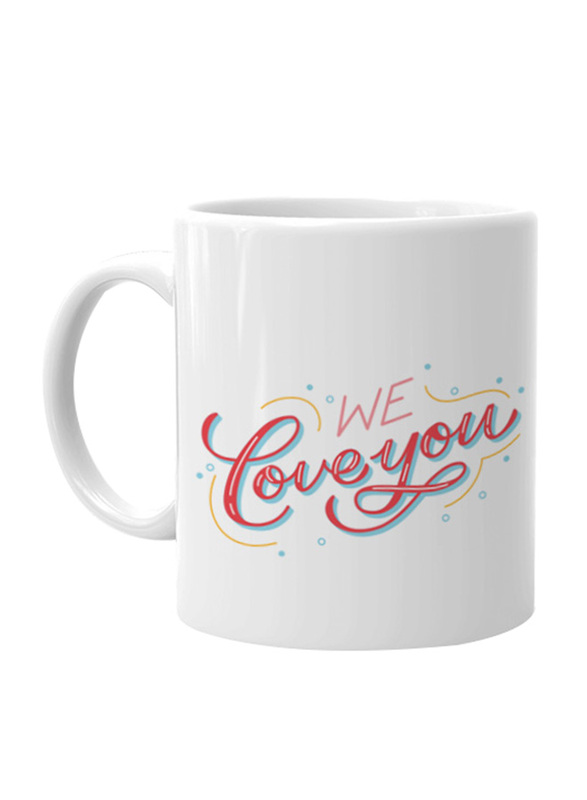 Giftbag We Love You Coffee Mug, White/Red