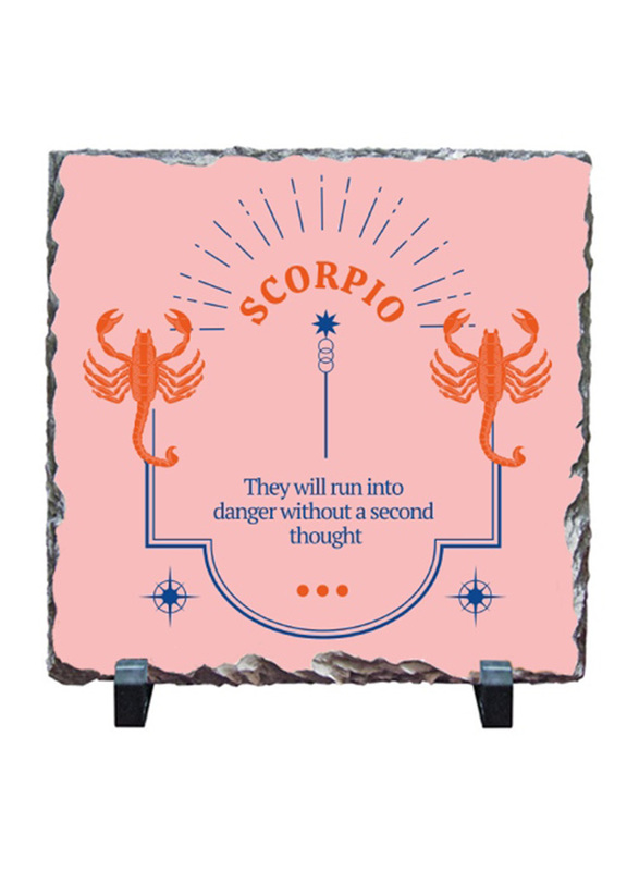 Giftbag Scorpio Zodiac Stone, 20 x 20cm, Pink