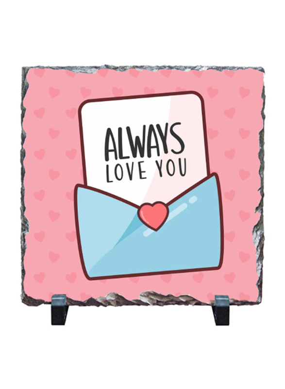 Giftbag Always Love You Stone, 20 x 20cm, Pink