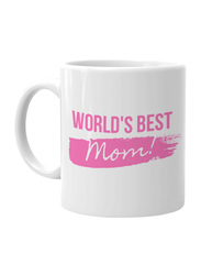 Giftbag World's Best Mom Coffee Mug, White/Pink