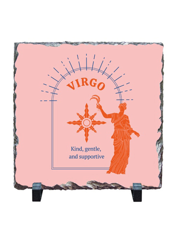 Giftbag Zodiac Virgo Stone, 20 x 20cm, Peach