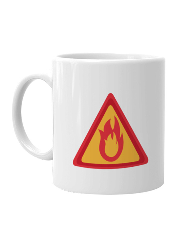 Giftbag Hot Warning Coffee Mug, White