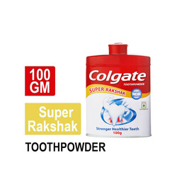 Colgate Tooth Powder - Super Rakshak - For Stronger & Healthier Teeth - Enriched with Calcium & Minerals - 100 g