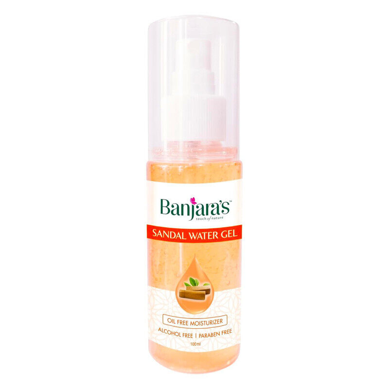 

Banjara's Sandal Water Gel - Oil Free Moisturizer - Alcohol & Paraben Free - Smoothens & Hydrates the Skin - Deminishes Fine Lines - 100 ml