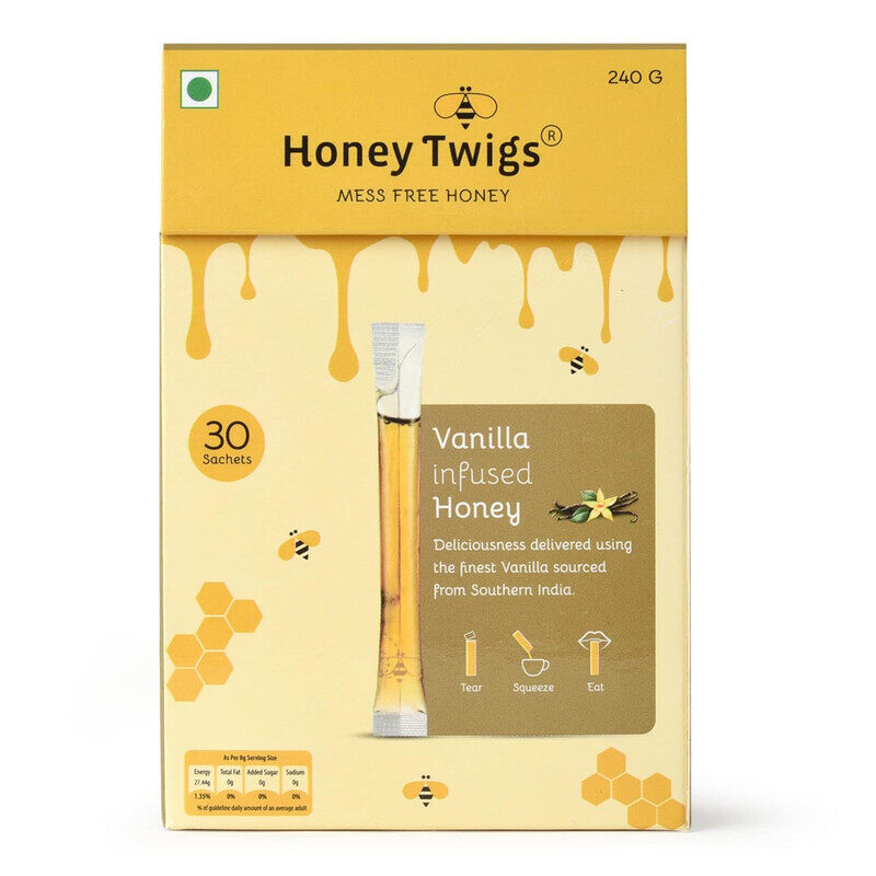

Honey Twigs Vanilla Infused Honey - 30 x 8g