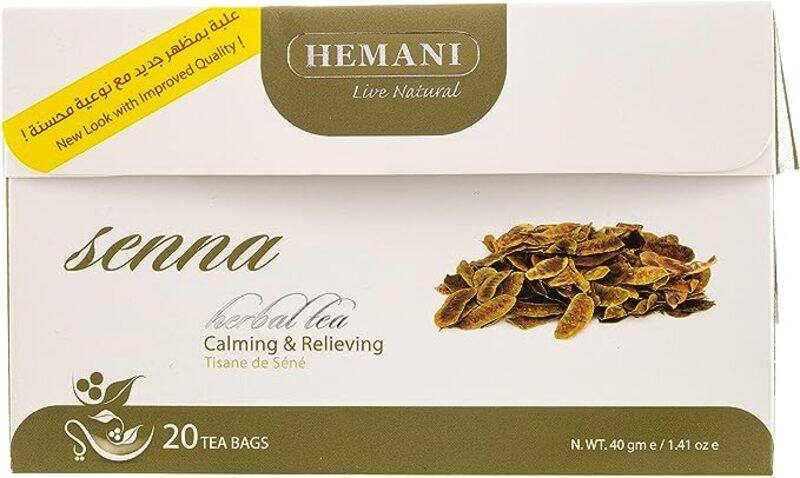 

Hemani Senna Herbal Tea - Calming & Reviving - Sweet-Scented Tea - 100% Effective Against Constipation - 20 Tea Bags - 40gms