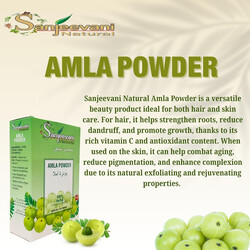 Sanjeevani Natural Amla Powder - 100% Pure Indian Gooseberry for Hair Growth - Rich in Vitamin C - 200g