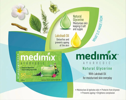 Medimix Ayurvedic Soap with Natural Glycerin, 125gm, 5 Pieces