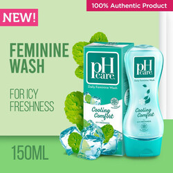 pH care  Daily Feminine Wash Cooling Comfort  - For Icy Freshness - With Active Cool - Safe for Everyday Use - pH-Balanced & Clinically Tested - 150ml