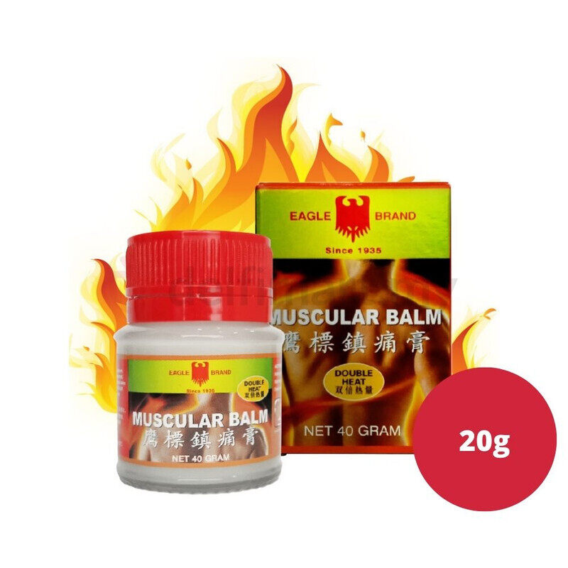 

Eagle Brand Muscular Balm - Double Heat - Relieve all Muscular Body Pain - 20 Grams