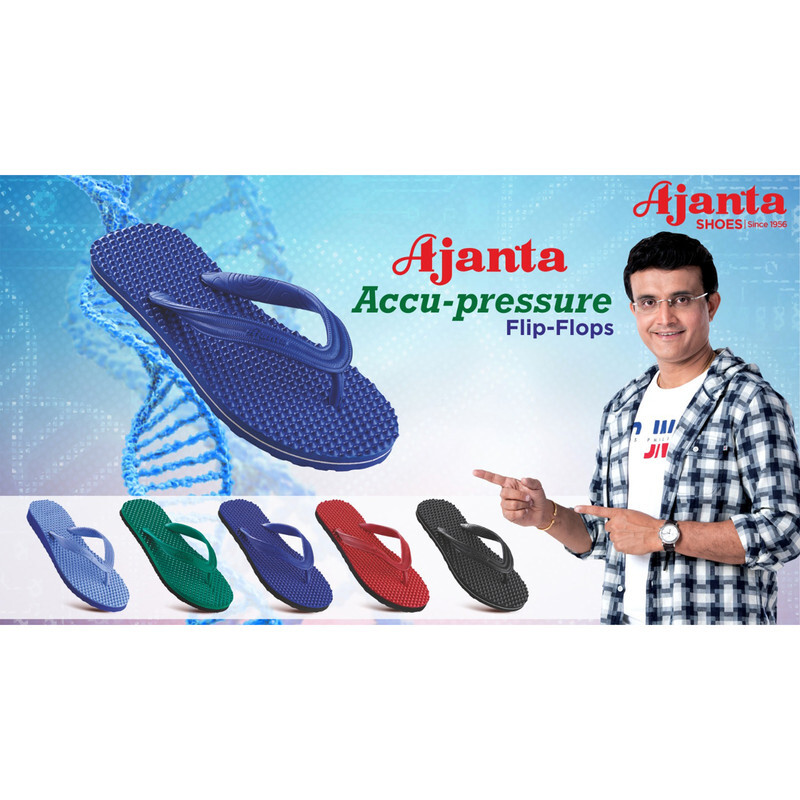 Ajanta Hawai - EVA (Ethylene Vinyl Acetate) Rubber Slippers - Acupressure - Specially Designed To Increase Blood Flow Into Your Body - For Men & Women- Size (9 - US Men's) - Blue