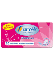 Charmee Pantyliners Breathable Unscented - Cottony Fresh - pH Balanced - 20 Liners