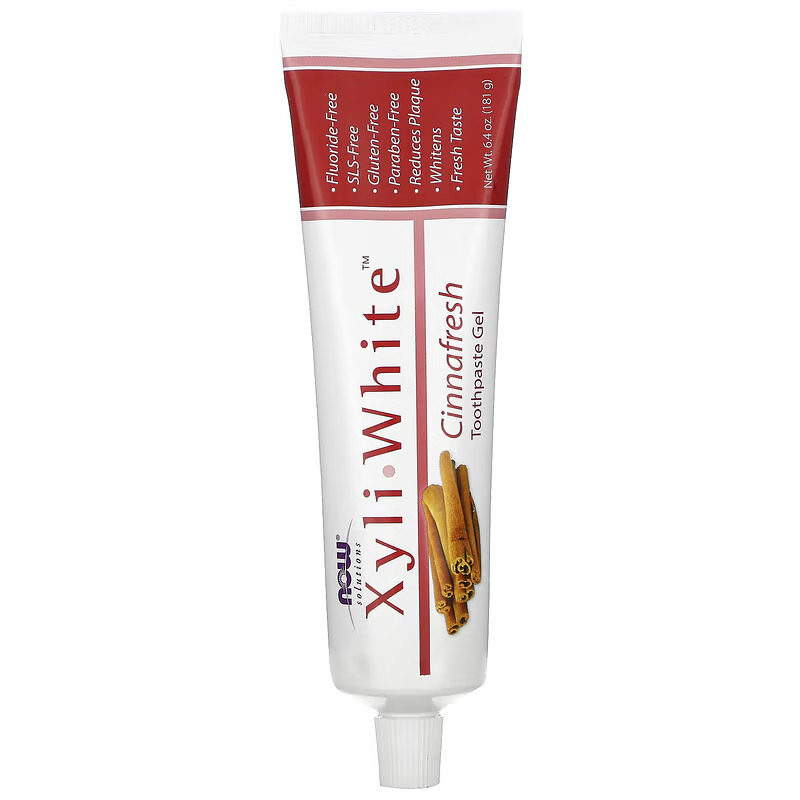 Xyli White Cinnafresh Toothpaste Gel, Reduces Plaque, Whitens Teeth, Free from Fluoride, Gluten, SLS & Paraben, For Long Lasting Fresh Taste & Breath - 181 g