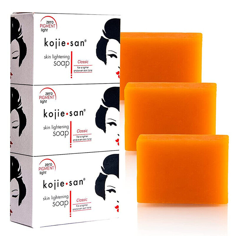 

Kojie San Kojiesan Skin Lightening Soap For a Lighter and Even Tone Skin Fights Dark Spots Scars and Age Spots Promo 3 Pack x 100 g