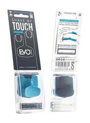 EvoShave Shave by Touch Razor Blade, Aqua Blue