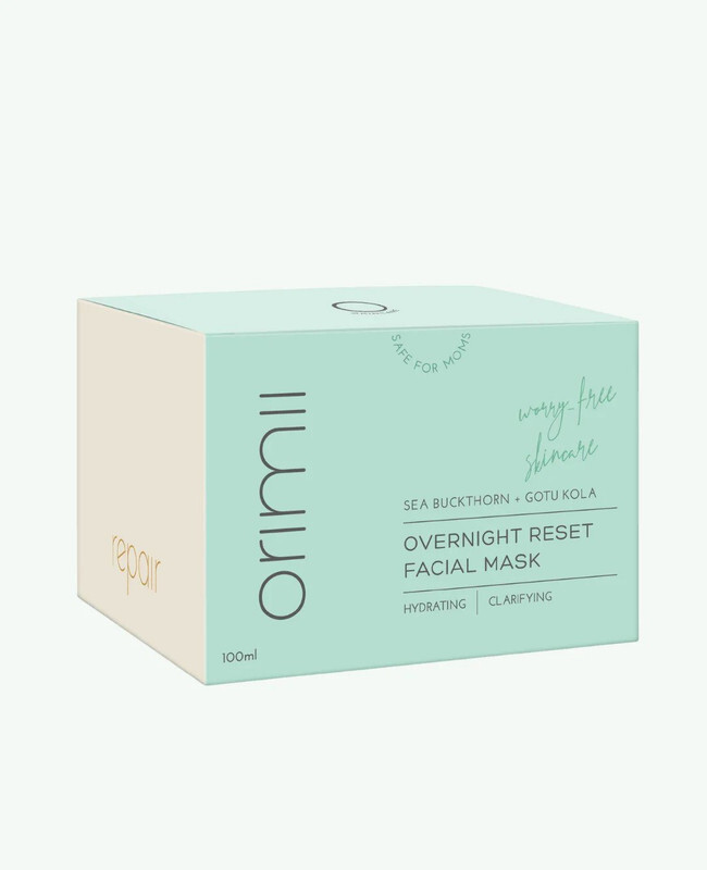 Orimii Overnight Reset Facial Mask Lightweight Non Sticky Softening Alpine Berry and Japanese Camellia 100 ml