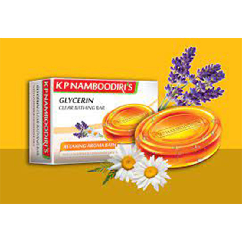 K P Namboodiri's Glycerin Clear Bathing Bar Relaxing Aroma Bath With Lavender & Chamomile Oils - 75 gms