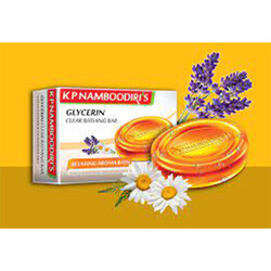 K P Namboodiri's Glycerin Clear Bathing Bar Relaxing Aroma Bath With Lavender & Chamomile Oils - 75 gms