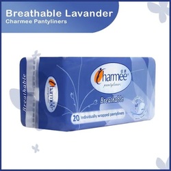 Charmee Pantyliners Breathable - Cottony Fresh - pH Balanced - Lavender Scent - 20 Liners