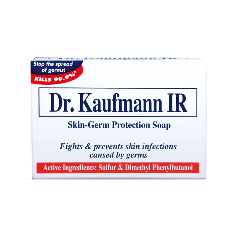 Dr Kaufmann IR Skin Germ Protection Soap With Sulphur and Dimethyl Phenylbutanol Removes Germs Fights and Prevents Skin Infections Caused by Germs 80 g